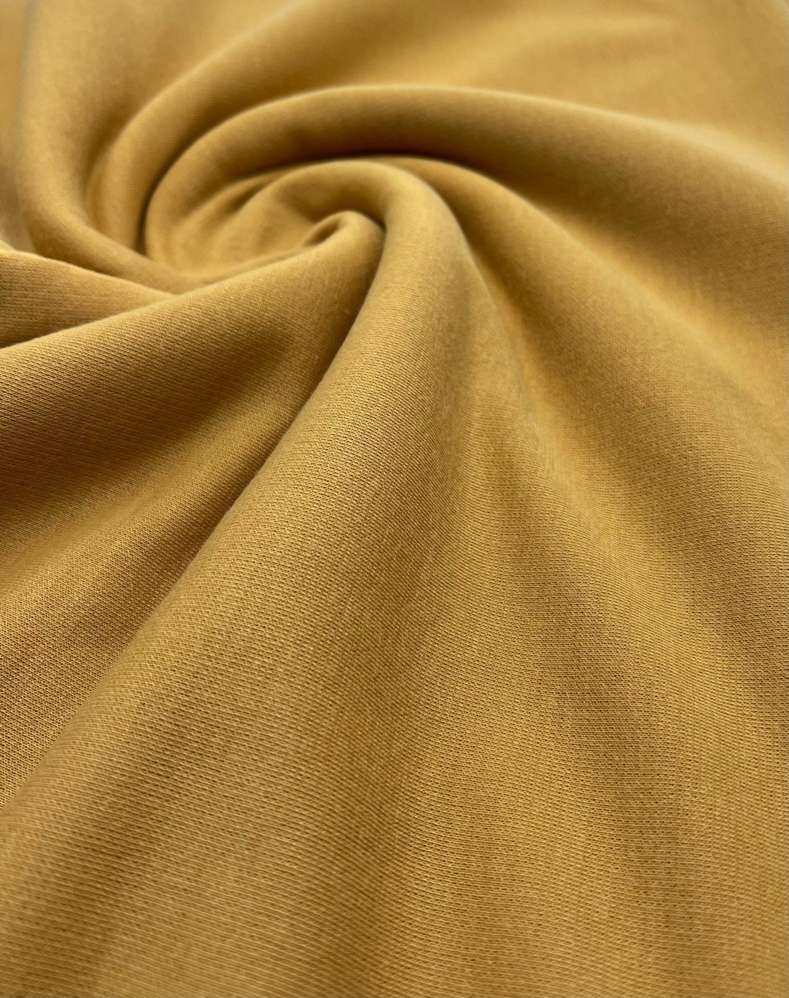 Plain Mustard Ponte 2 Way Stretch Fabric - T9 Fabrics